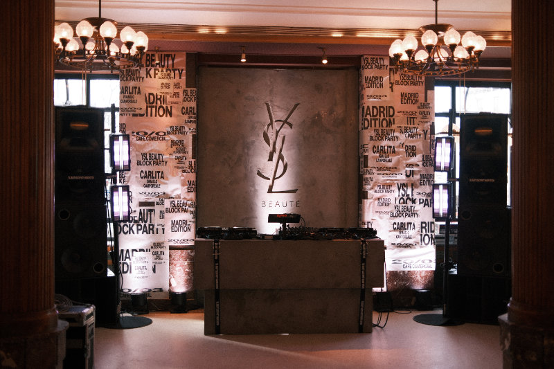 Technical production for the YSL Beauty Block Party Madrid